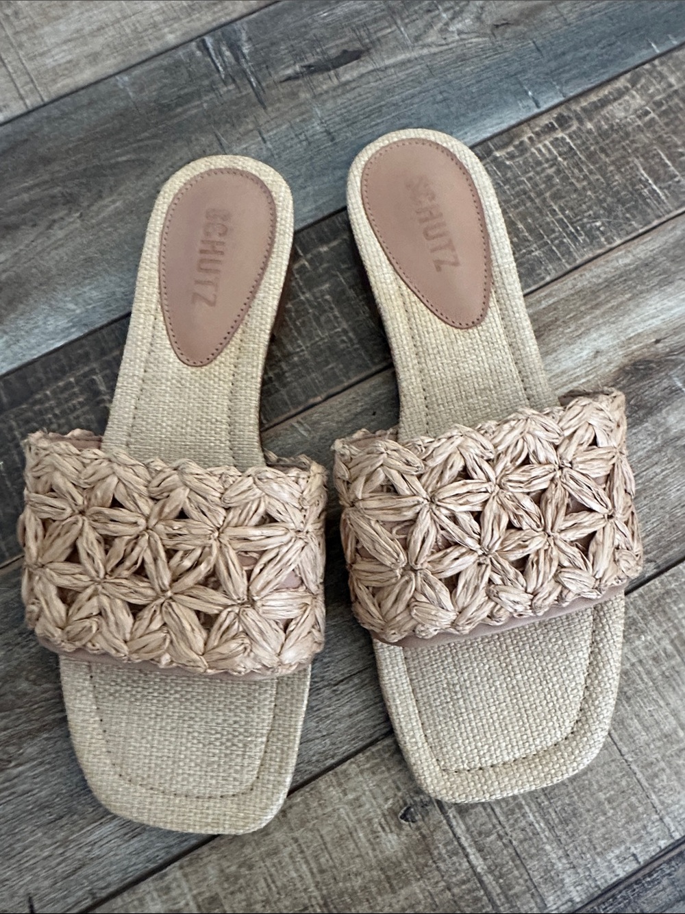 SCHUTZ Raffia Sandals Excellent Condition